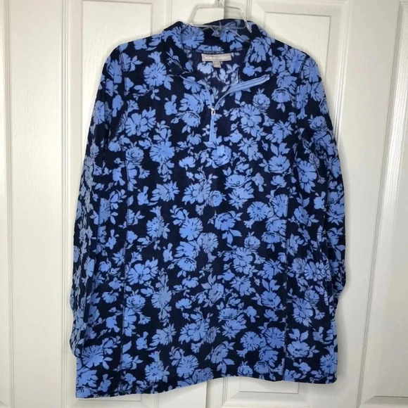 WOMAN WITHIN Fleece Pop Over - Picture 1 of 7